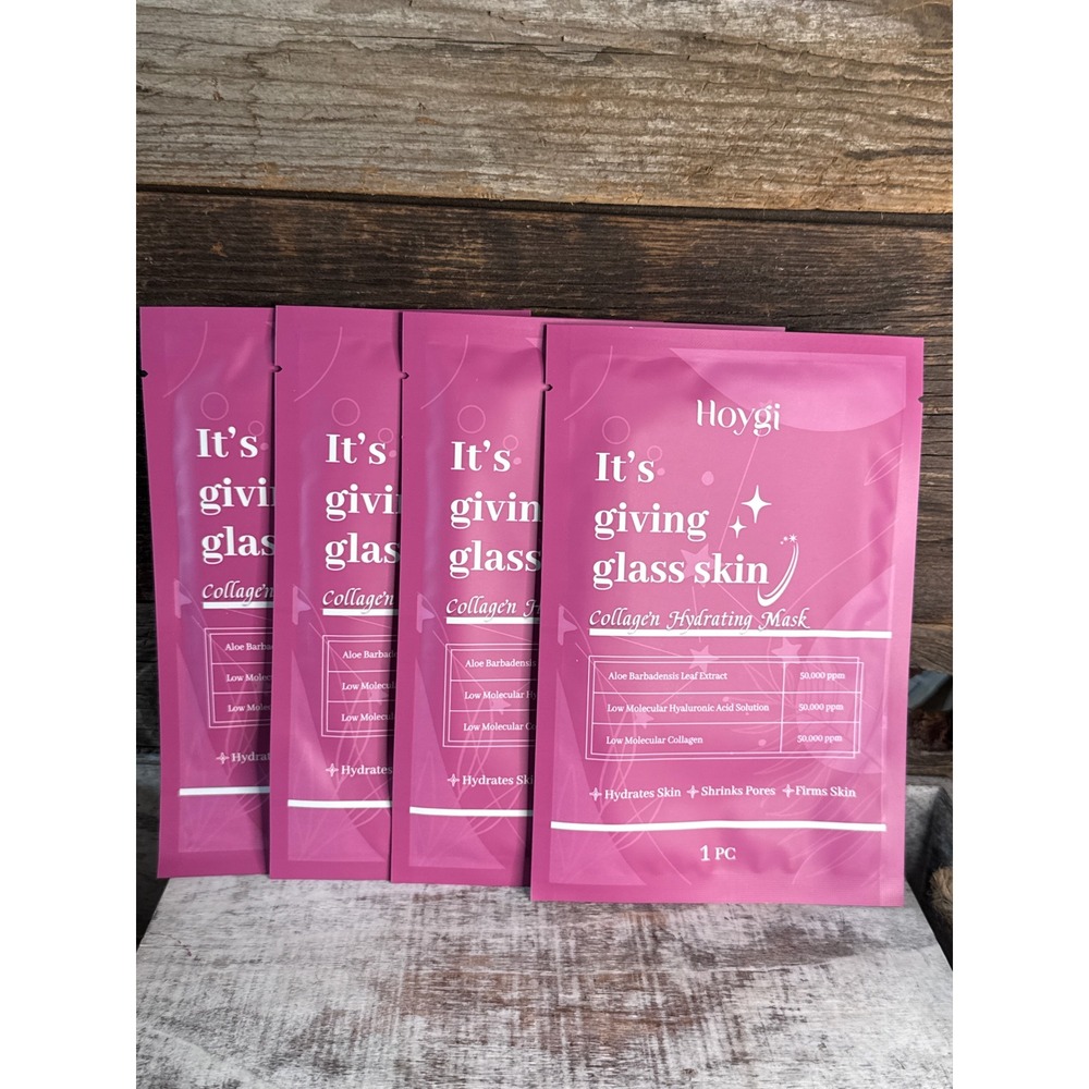 Hoygi It's Giving Glass Skin Set | 4-Piece Hydrating Mask Collection | MSRP $24